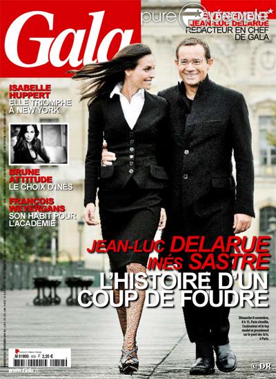 Jean-Luc Delarue et Inés Sastre en couverture du magazine Gala en novembre 2009