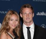 Jenson Button et sa compagne Jessica Michibata à la cérémonie des Laureus World Action Sportsperson of The Year à Abou Dabi le 10 mars 2010