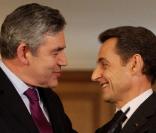Nicolas Sarkozy reçu au 10 Downing Street par Gordon Brown, le 12 mars 2010 