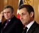 Nicolas Sarkozy reçu au 10 Downing Street par Gordon Brown, le 12 mars 2010