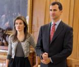 Letizia d'Espagne et son mari le prince Felipe à Madrid, le 17 mars 2010