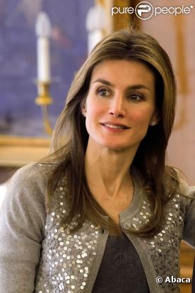 Letizia d'Espagne et son mari le prince Felipe à Madrid, le 17 mars 2010