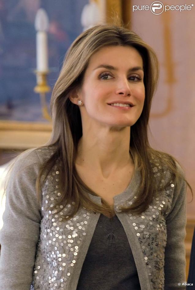 Letizia d'Espagne et son mari le prince Felipe à Madrid, le 17 mars 2010