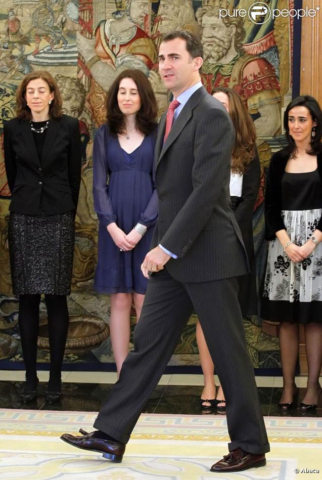 Letizia d'Espagne et son mari le prince Felipe à Madrid, le 17 mars 2010