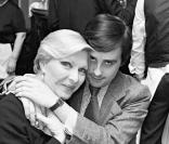 Line Renaud et Thierry Le Luron, à Paris, le 28 février 1978 