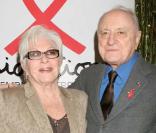 Line Renaud et Pierre Bergé, présidents du Sidaction