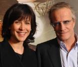 Sophie Marceau et Christophe Lambert à l'occasion de l'avant-première des  Aventures extraordinaires d'Adèle Blanc-Sec , dans l'enceinte de l'UGC Normandie, à Paris, le 12 avril 2010.