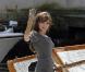 Angelina Jolie sur le tournage de The Tourist à Venise le 9 avril 2010