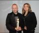 Jean-Paul Gaultier et la secrétaire d'Etat au tourisme lors du festival du film francophone de Grèce (17 avril 2010 en Grèce)