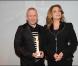 Jean-Paul Gaultier a reçu le prix d'honneur des mains d'Angela Gerekou au festival du film francophone de Grèce (17 avril 2010 en Grèce)