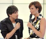 Quentin Mosimann et l'animatrice Sandrine Dans, Bruxelles, le 24 avril 2010 !