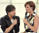 Quentin Mosimann et l'animatrice Sandrine Dans, Bruxelles, le 24 avril 2010 !