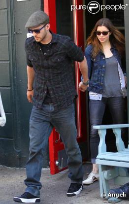 Justin Timberlake et Jessica Biel à New York, le 5 mai 2010