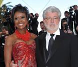 George Lucas et sa bien-aimée Mellody Hobson au 63e festival de Cannes. 14/05/2010