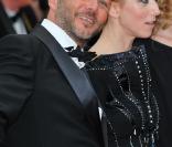 PEF et Léa Drucker sur le tapis rouge du Festival de Cannes, avant la projection de You Will Meet A Tall Dark Stranger, le 15 mai 2010