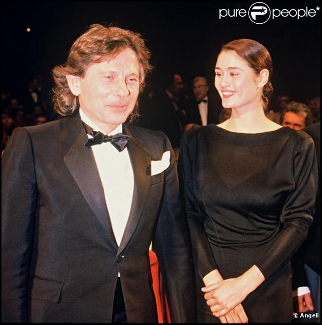 Roman Polanski et Charlotte Lewis au festival de Cannes, en 1986, à l'occasion du film Pirates.