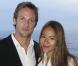Jenson Button et la belle Jessica Michibata lors de la soirée Hugo Boss à la Villa Key Largo au Cap d´ Ail à Monte Carlo le 14 mai 2010
