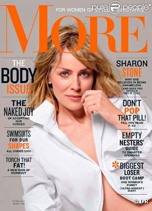 Sharon Stone en couverture de More