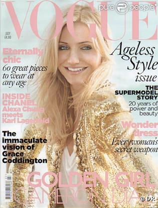 L'actrice américaine Cameron Diaz en couverture du  Vogue  du mois de juillet 2010
