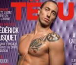 Frédérick Bousquet en couverture de Têtu 