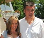 David et Valérie Douillet à Roland-Garros, le 4 juin 2010 