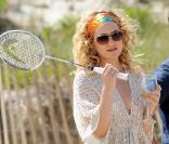 Kate Hudson partage une partie de badminton avec Colin Egglesfield sur le tournage de son nouveau film,  Something Borrowed , lundi 7 juin, à New York.