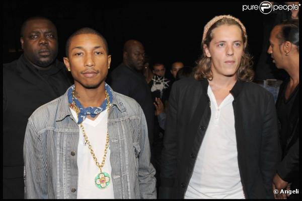 Pierre Sarkozy et Pharrell Williams au VIP Room Theater de Jean-Roch, à Paris, le 25 juin 2010.