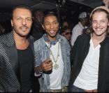 Pierre Sarkozy et Pharrell Williams au VIP Room Theater de Jean-Roch, à Paris, le 25 juin 2010.