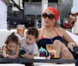 Jennifer Lopez et ses enfants Max et Emme 