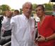 Yann Arthus-Bertrand et Nagui l'inauguration de la boutique Barbara Rihl-Hermé, à Paris. 1er juillet 2010