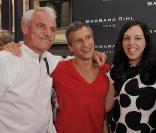 Yann Arthus-Bertrand et Nagui à l'inauguration de la boutique Barbara Rihl-Hermé, à Paris. 1er juillet 2010 