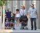 Heidi Klum en balade avec ses enfants Henry, Leni, Lou et Johan à New York, le 30 juin 2010