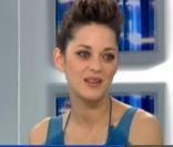 Capture d'écran du JT de France 2 avec Marion Cotillard et Leonardo DiCaprio