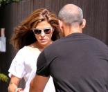 Eva Mendes sortant de son cours de gym à Los Angeles, le 10 juillet 2010