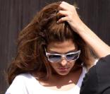 Eva Mendes sortant de son cours de gym à Los Angeles, le 10 juillet 2010