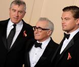 Leonardo DiCaprio avec Robert de Niro et Martin Scorsese lors des Golden Globes en janvier 2010 