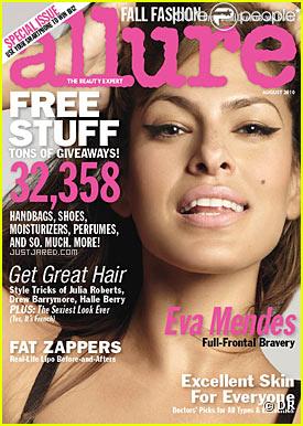 L'actrice américaine Eva Mendes en couverture du magazine Allure 
