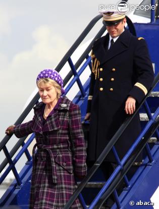 Marisa Bruni-Tedeschi fait partie du voyage officielle en Angleterre, le 26 mars 2008 
