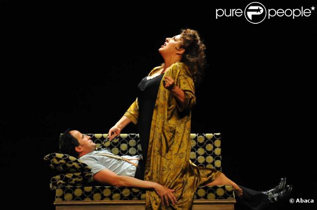 Marianne James dans  Les Insatiables  avec Lionel Abelanski, septembre 2009