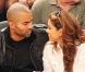 Eva Longoria et Tony Parker assistent au match de basket opposant les Etats-Unis à la France à New York le 15 août 2010