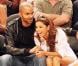 Eva Longoria et Tony Parker assistent au match de basket opposant les Etats-Unis à la France à New York le 15 août 2010