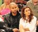Eva Longoria et Tony Parker assistent au match de basket opposant les Etats-Unis à la France à New York le 15 août 2010