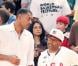 Le réalisateur Spike Lee lors du match de basket opposant les Etats-Unis à la France à New York le 15 août 2010