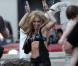 Shakira sur le tournage de son nouveau clip à Bercelone, le 18 août 2010