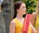 Leighton Meester simplement ravissante avec sa pétillante robe Nanette Lepore et son sac acidulé Nancy Gonzales.
