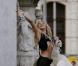 Shakira sur le tournage de son clip à Barcelone le 18 août 2010
