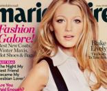 Blake Lively en couverture du Marie-Claire UK du mois d'octobre 2010