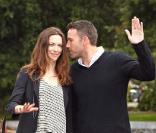Ben Affleck et l'actrice Rebecca Hall qu'il a dirigée dans The Town à Venise pour la Mostra le 7 septembre 2010
