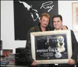 Johnny Hallyday a reçu un triple disque de platine, le 2/04/08