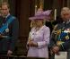 Le prince William, la duchesse Camilla et son époux le Prince Charles lors de la commémoration de la Bataille d'Angleterre en l'abbaye de Westminster à Londres le 20 septembre 2010